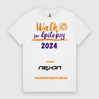 Walk for Epilepsy 2024 t-shirt - grey marle and white Thumbnail